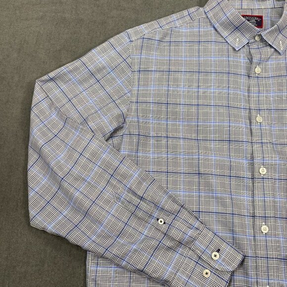 Untuckit Mens Large Miriano Plaid Button-Down Shirt Wrinkle-Free 100% Cotton - Picture 9 of 13